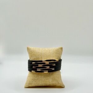 Elegant Black and Gold Bracelet